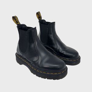 Dr Martens 2976 Quad Chelsea Boots Black Leather Pull On Ankle Booties US 6